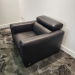 Italsofa Black Leather Adjustable Sofa and Armchair Set